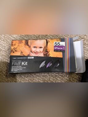 Vivitar 55mm 3-Piece Lens Filter Set - Black with Purple & Gray Filters